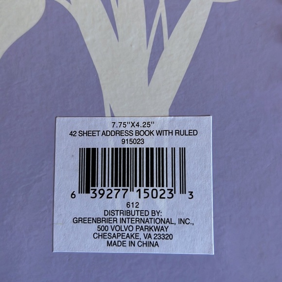 NEW • Floral Design Spiral-bound Address Book in Lilac & White (42 sheets) - Picture 10 of 10